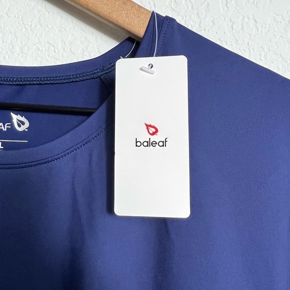 BALEAF BLUE WOMEN SHORT SLEEVE XL WORKOUT ACTIVEWEAR SHIRT BRAND NEW - Picture 4 of 6